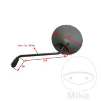 Rétroviseur noir gauche ou droit JMP pour Honda NX...