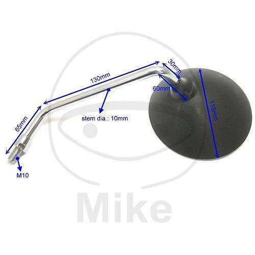 Specchio nero destro JMP per Yamaha RD 250 400 XS 400 850 1100 XJ 550 650