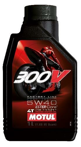 Engine oil 5W40 4T 1 liter Motul synthetic 300V Factory Line Road Racing