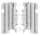 Jeu dailettes de protection du radiateur blanc pour Honda CR 125 250 R # 2000-2004