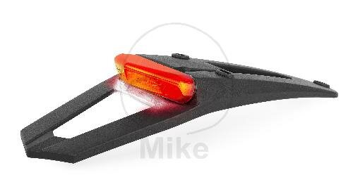 Mudguard extension LED universal rear black