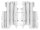 Radiator fins protection set white for Honda CR 125 250 R # 2005-2007