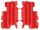 Set di protezione delle alette del radiatore rosso 04 per Honda CR 125 250 R # 05-07