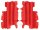 Radiator fins protection set red 04 for Honda CR 125 250 R # 2005-2007