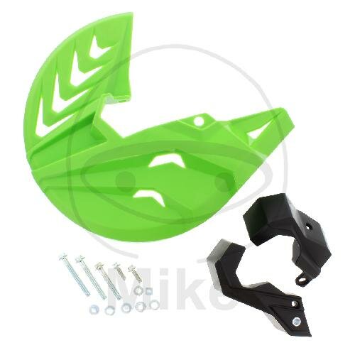 Disco freno protezione forcella inferiore verde 05 nero per Kawasaki KX-F 250 450