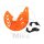 Disque de frein Fourche Protection inférieure orange noir pour Husaberg Husqvarna KTM Sherco