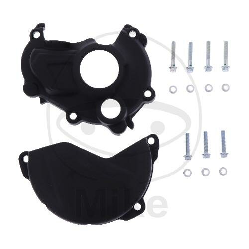 Embrayage Couvercle dallumage Kit de protection noir pour Yamaha YZ-F 250 # 14-18