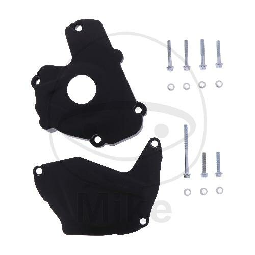 Juego de protección de la tapa de encendido del embrague Negro para Kawasaki KX-F 250