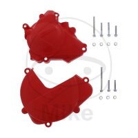 Clutch ignition cover protection set red for Honda CRF...