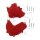 Clutch ignition cover protection set red for Honda CRF 450 R # 2017-2020