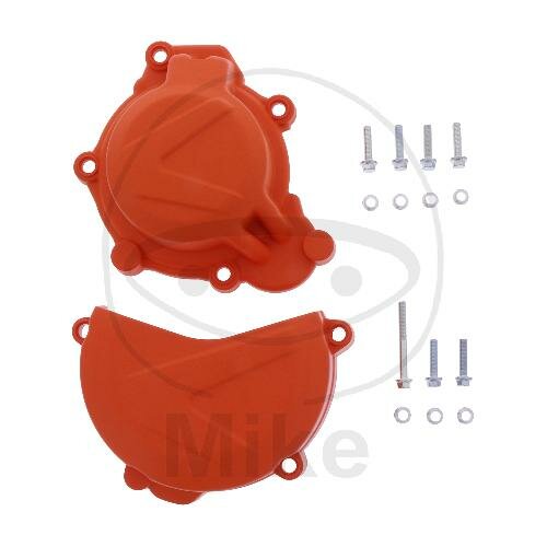 Clutch ignition cover protection set orange for Husqvarna TC 125 KTM SX 125 150