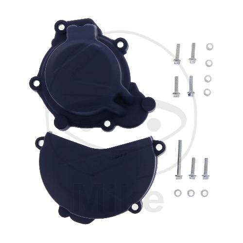 Clutch ignition cover protection set blue for Husqvarna TC 125 KTM SX 125 150