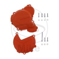 Clutch ignition cover protection set orange for KTM EXC...