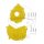 Clutch ignition cover protection set yellow for Husqvarna FC KTM SX-F 250 350
