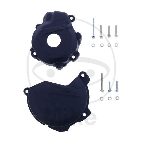 Clutch ignition cover protection set blue for Husqvarna FE 250 350 KTM EXC-F 250 350
