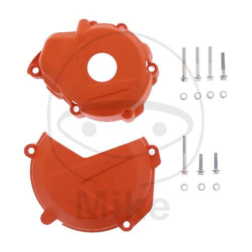 Clutch ignition cover protection set orange for Husqvarna FE KTM EXC-F 250 350