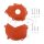 Clutch ignition cover protection set orange for Husqvarna FE KTM EXC-F 250 350