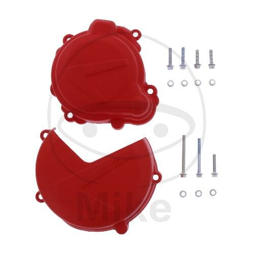 Clutch ignition cover protection set red for Beta RR 250 300 Xtrainer 300