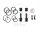Brake caliper repair kit for Kawasaki GPX 600 750 GTR 1000 ZR 550 750 ZX-10 1000