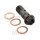 Banjo bolt double M10x1,00 stainless steel black for Ducati 1098 1198 Suzuki GSF 600 1200 GSX 600 750 SV 650