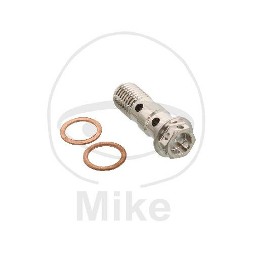 Banjo bolt double M10x1,25 stainless steel for Honda Kawasaki Suzuki Yamaha