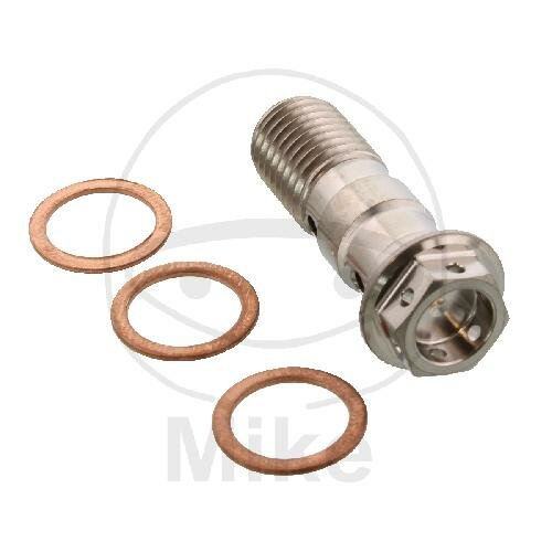 Bullone Banjo doppio M10x1,25 titanio per Honda Kawasaki Suzuki Yamaha