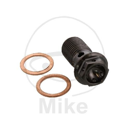 Hohlschraube einfach M10x1,00 Titan Racing blau für Ducati Kawasaki KTM MV Augusta Suzuki Triumph