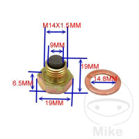 Magnetic Oil Drain Plug M14x1.5 for BMW Honda Kawasaki Kymco Triumph Yamaha