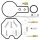 Carburetor repair kit for Honda XR 400 R # 1996-2002