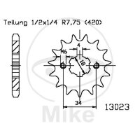 Pignon 19 Dents Division 420 pour E-Ton RXL 50 Viper