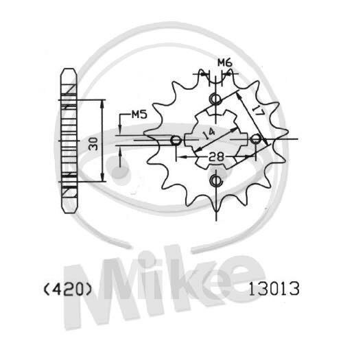 Piñón 11 Dientes División 420 para Sachs MadAss 50 SFM MadAss 50