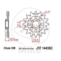 Ritzel 13 Zähne Teilung 520 für Suzuki RM-Z 450