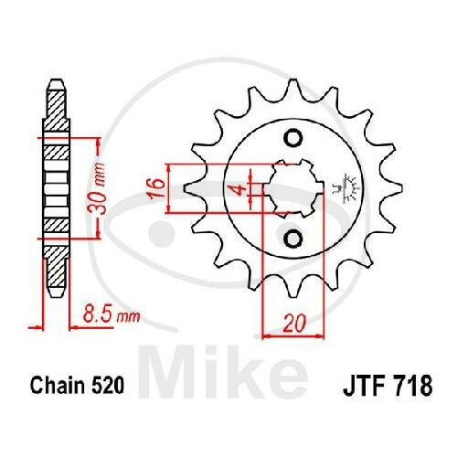 Pignon 12 Dents Division 520 pour Husqvarna CR 125 WR 125