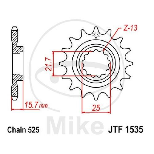Ritzel 15 Zähne Teilung 428 für Kawasaki ZX-6R 600 636 Ninja