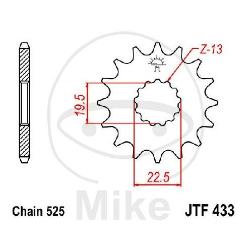 Pinion 15 Tooth Pitch 525 for Suzuki GSF 400 Bandit TS 250