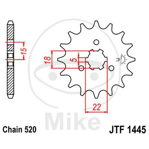 Piñón 11 Dientes División 520 para Kawasaki KX 125 L M K