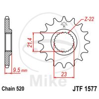 Pinion 15 Tooth Pitch 520 for Yamaha XT 600 EH