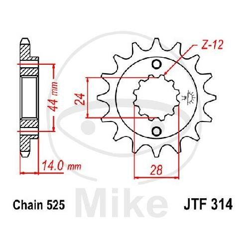 Pinion 16 Tooth Pitch 525 for Honda XRV 750 Africa Twin