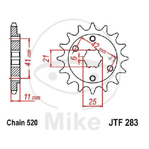 Piñón 14 Dientes División 520 para Honda NSR 250 R VT 250 F