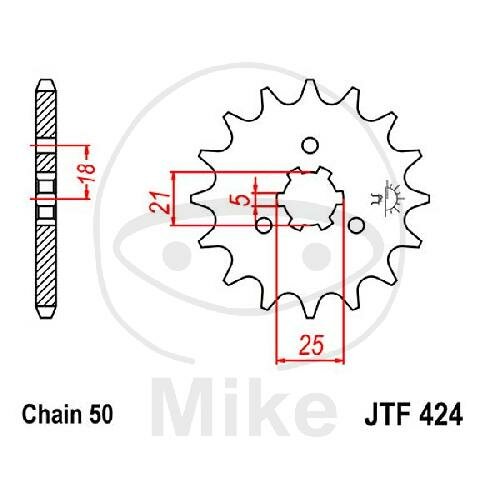 Pignone 14 Denti Divisione 530 per Kawasaki Z 250 Suzuki GT 380 750 Yamaha XS 360