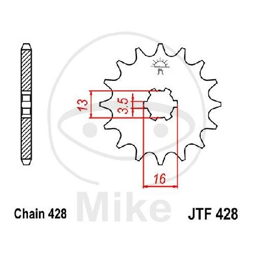 Pinion 12 Tooth Pitch 428 for Suzuki DR-Z 70 GT 80 RM 80 TS 80 Yamaha YZ 80