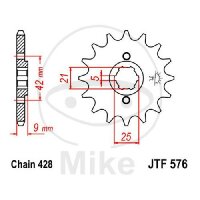 Pinion 17 Tooth Pitch 428 for Yamaha XT 350 H N
