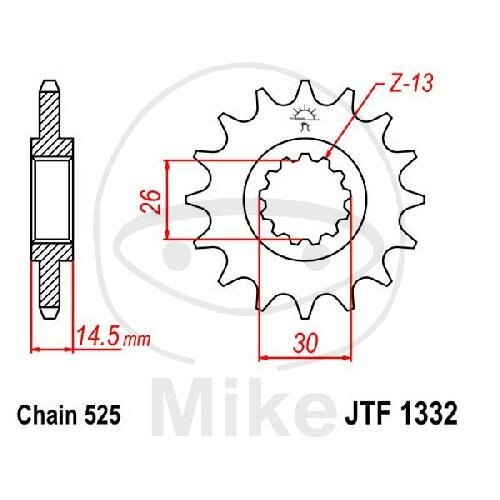 Pinion 14 Tooth Pitch 525 for Honda CB 750 1000 RVF 750 VFR 800