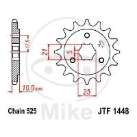 Pinion 13 Tooth Pitch 525 for Suzuki DR 650 800 XF 650...