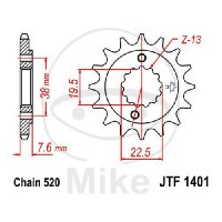 Ritzel 16 Zähne Teilung 520 für Kawasaki KFX...