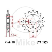 Pignone 15 Denti Divisione 520 per KTM Duke 125 200 RC...