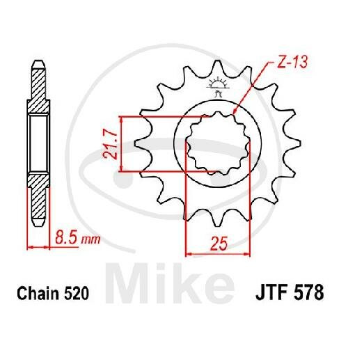 Piñón 16 Dientes División 520 para Yamaha XTZ 750 H Super Tenere