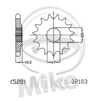 Pignon 12 Dents Division 520 pour Husqvarna CR 125 WR 125