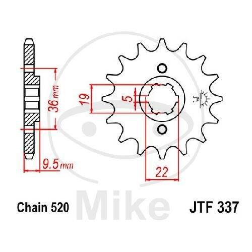 Piñón 15 Dientes División 520 para Honda CR 250 450 480 500 R