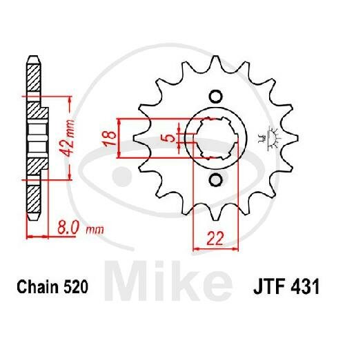Pignon 12 Dents Division 520 pour Suzuki PE 250 400 RM 250 400 465